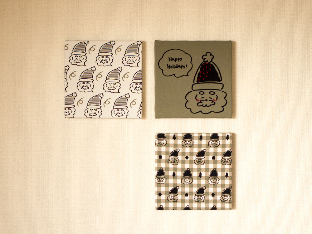 gokigen-santa クリスマス飾り＊サンタファブリックパネル 3枚SET(Type:B/olive) 4,662円
