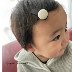 【男の子にもオススメ3点セット】コロンと可愛い ベビーヘアクリップ ベビーヘアピン 5枚目の画像