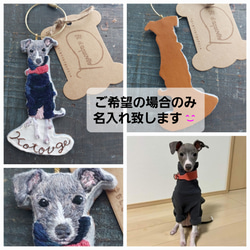 手刺繍【全身刺繍】オーダーメイドうちの子キーリング・ブローチ　あなたのペットさんを刺繍にします 14枚目の画像