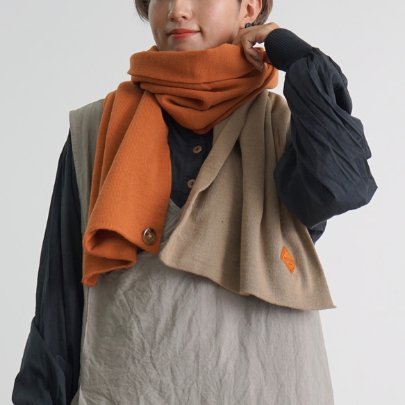 七變圍脖雨披/南瓜橙/針織 來自 Mikawa 第3張的照片