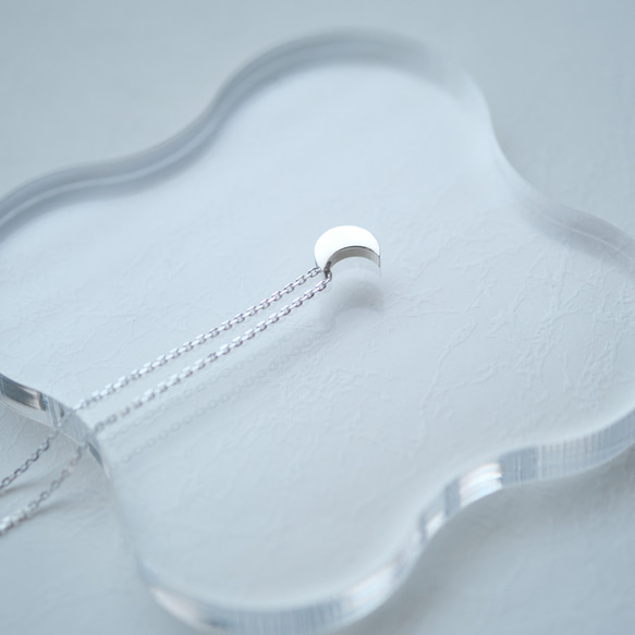 三日月 宇宙 ネックレス シルバー925 5枚目の画像