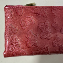 【訳あり】コンパクトなのに大容量な二つ折り財布 エレガントな大人かわいい がま口財布《ピンク》CU218PK 9枚目の画像