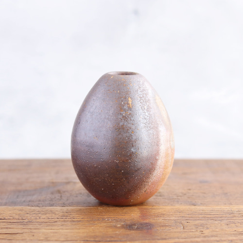 備前焼　陶器製フラワーベース 茶色 花瓶 フラワーベース 陶器 素焼き風 | FIGARO
