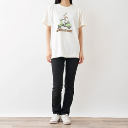 BIKER RABBIT Tシャツ アイボリー 4枚目の画像