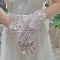 ﾙﾘｱﾝｵﾘｼﾞﾅﾙ*フランス老舗レース使用ウェディングショートグローブ