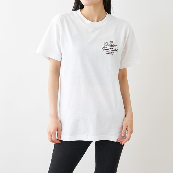 Outdoor adventure Tシャツ ホワイト 2枚目の画像