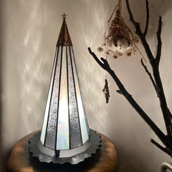 飾らないクリスマスツリー】ステンドグラス ランプ スタンドライト