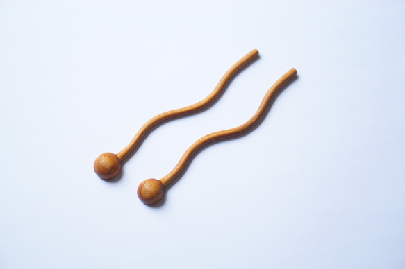 彎柄木製攪拌棒（柚木）A016-0 第2張的照片