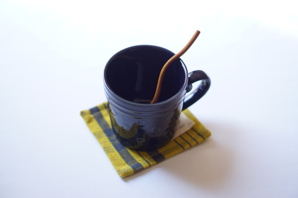 彎柄木製攪拌棒（柚木）A016-0 第9張的照片