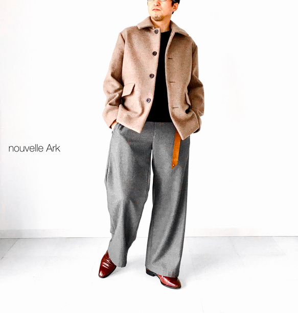 メンズ【men's】ジロンラムウール素材使用 ビッグシルエット