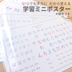 学習 ミニ ポスター 4枚セット 【 書き順 ･ 書き始め しっかり表記 ！ 】 1枚目の画像