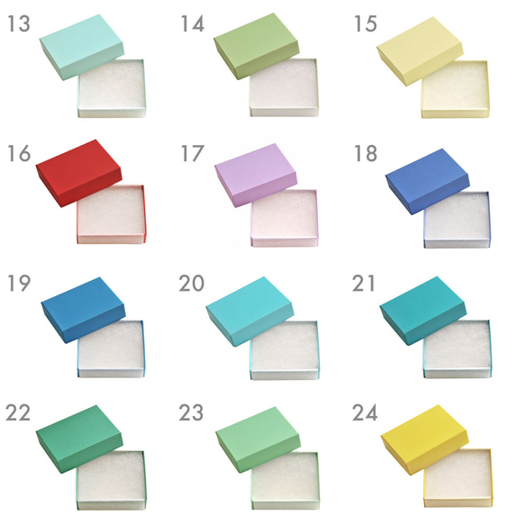 フルオーダー【 名入れ箔押し 】36色のギフトボックス M（綿・薄紙）50個　 92×72×28mm　受注制作 8枚目の画像