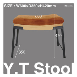 [Y,T Stool（Corduroy）] 送料無料 スツール 子供椅子 オットマン コーデュロイ アイアン -146- 3枚目の画像