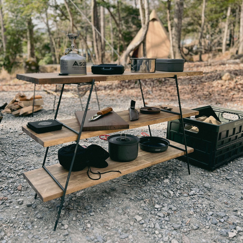 送料無料／[3S Ladder Shelf]ラダーシェルフ ラック アウトドア