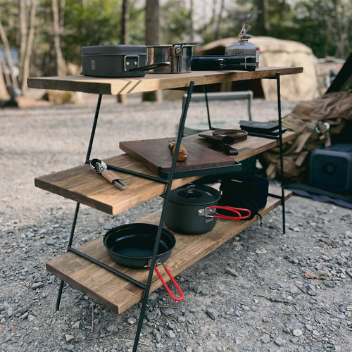 送料無料／[3S Ladder Shelf]ラダーシェルフ ラック アウトドア