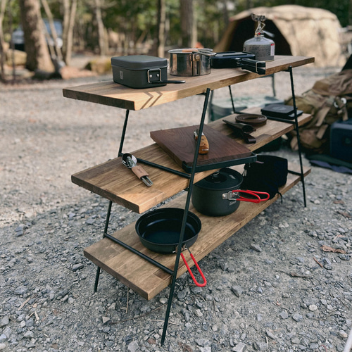 送料無料／[3S Ladder Shelf]ラダーシェルフ ラック アウトドア