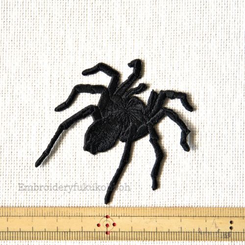 タランチュラ大 刺繍ワッペン 蜘蛛 昆虫 虫 ワッペン・アップリケ