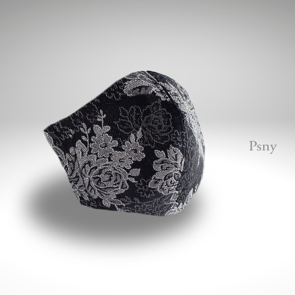 PSNY L&#39;Argent銀黑華麗面膜帶不織布過濾美麗美容奢華面膜FG01 第1張的照片