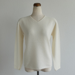 【再入荷】enrica cashmere knit 063 / offwhite 1枚目の画像