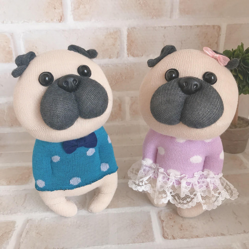 ぽっけに手 パグ ぬいぐるみ ぬいぐるみ mofu_mofu_club 通販