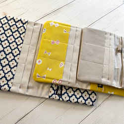 リニューアル✨北欧柄ちょうちょ マルチケース 母子手帳ケース　【ネイビー】S.M.Lサイズ 製作可能 13枚目の画像