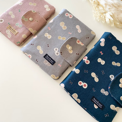 リニューアル✨北欧柄ちょうちょ マルチケース 母子手帳ケース　【ネイビー】S.M.Lサイズ 製作可能 11枚目の画像