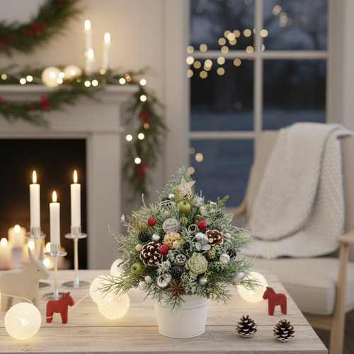 クリスマスツリー、ノエルの森、北欧、アレンジメント、造花