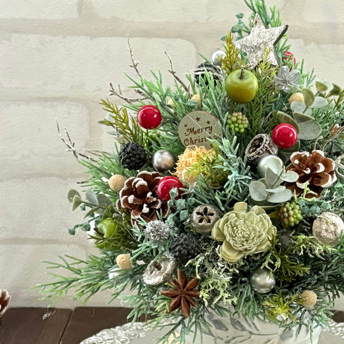 クリスマスツリー、ノエルの森、北欧、アレンジメント、造花