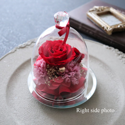 アンティークレッドの大人っぽいガラスドーム｜母の日・誕生日・還暦祝い・退職祝い等　pre.022 6枚目の画像