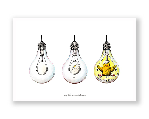 お好みのイラストカード（キャンバス加工）3枚セット【97.Light up