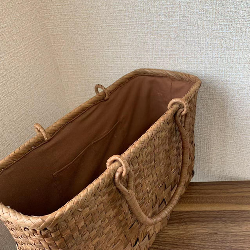 山葡萄 山葡萄かごバッグ 手作り 山葡萄籠バッグ 市松編み 内布 山葡萄 山葡萄かごバッグ 手作り 山葡萄籠バッグ 市松編み 内布