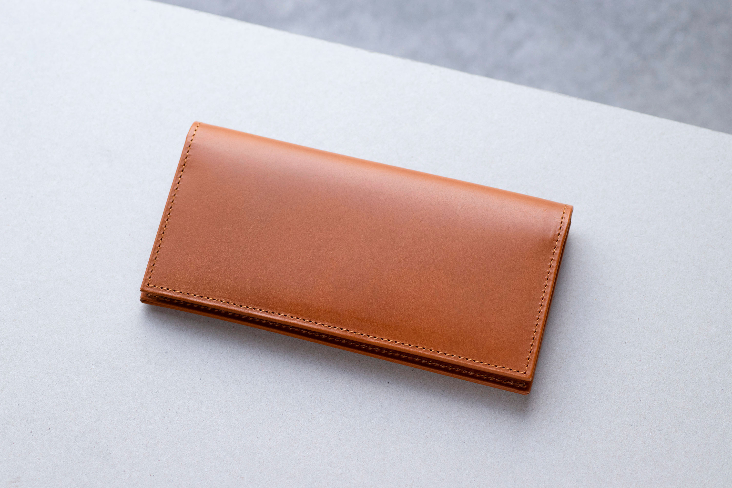 ロングウォレット　キャメル　本革　アラバスタレザー　メンズ　長財布　薄い　スタンダード　春財布　aw-12hn