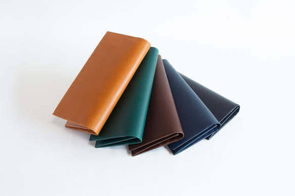 ロングウォレット　チョコ　本革　姫路産　アラバスタレザー　メンズ　長財布　薄い　スタンダード　春財布　aw-12hn 9枚目の画像