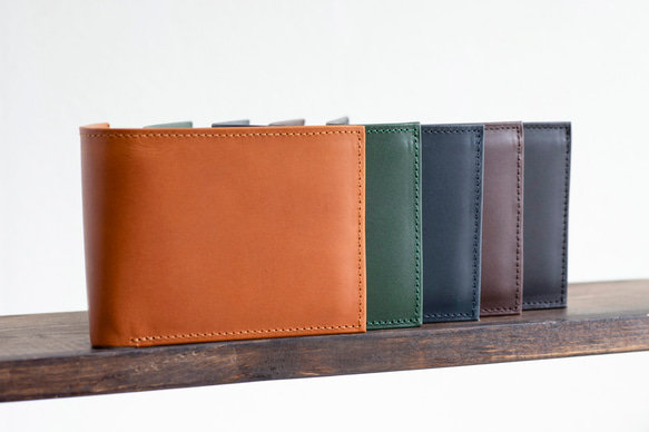 ハーフウォレット　キャメル　本革　姫路産　父の日　アラバスタレザー　二つ折り財布　スリム　スタンダード　aw-14hn 