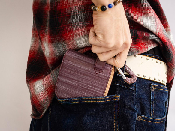 【刻印可】ズボンの後ろポケットに入れる方におすすめ　ヒップポケット革財布 　ブライドルレザー　MH1148 お任せ