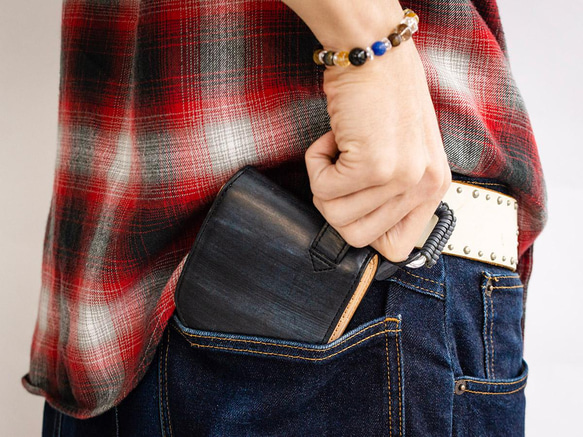 刻印可】ズボンの後ろポケットに入れる方におすすめ ヒップポケット革