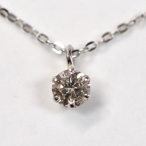 ひとつぶダイヤ～ PT 0.12ct ダイヤモンド ネックレス