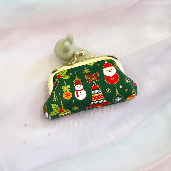 クリスマスのオーナメント☆ころんと小さながま口財布 2枚目の画像