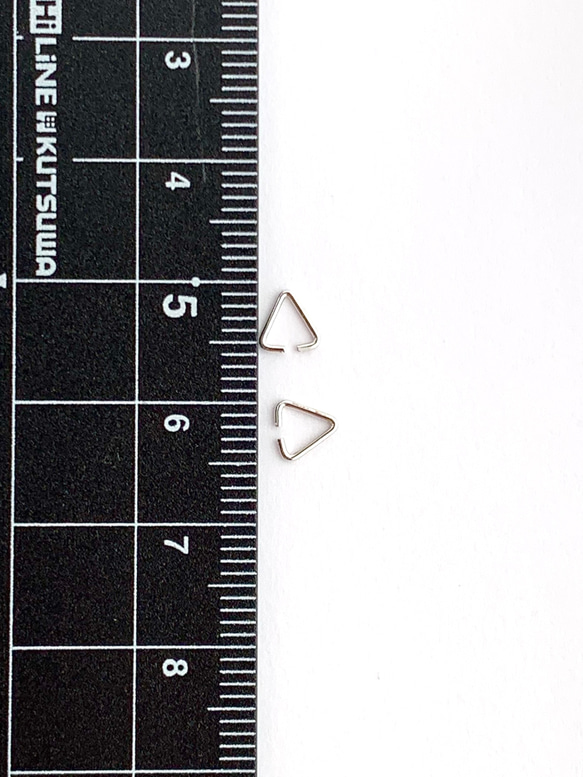 【三角カン】4０個入　最高級鍍金　本ロジウム　パーツ　金具♪Ｋ２ 3枚目の画像