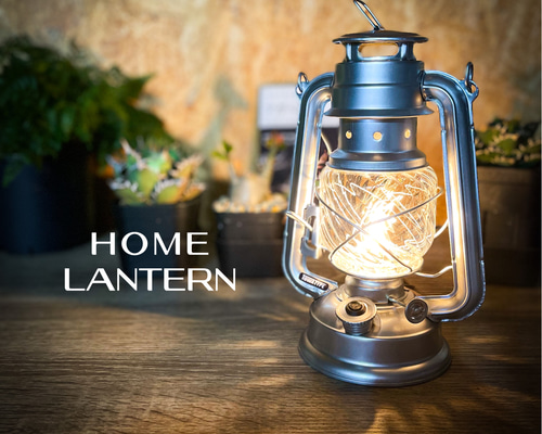コンセントタイプ LEDホームランタン 銀 アンティーク キャンドル