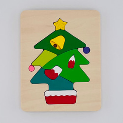 木製　手作り　パズル　クリスマス　ツリー 木製パズル ツリー おもちゃ・人形 あしたば作業所 通販 10538405