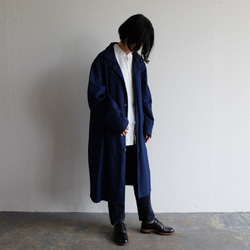 【再入荷】木間服装製作 / coat 帆布 ネイビー / unisex 1size 2枚目の画像