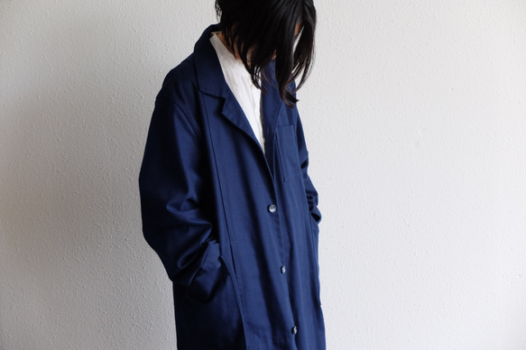 再入荷】木間服装製作 / coat 帆布 ネイビー / unisex 1size コート