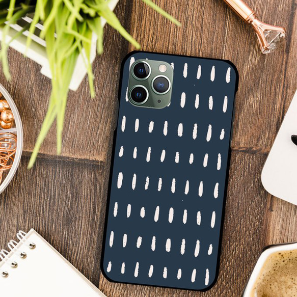 手描き タッチ の シンプル パターン 北欧 スマホケース 樹脂