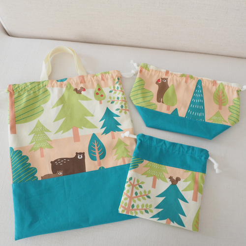 手提げ・レッスンバッグ・入園グッズ Mami レッスンバッグ 女の子 マチ