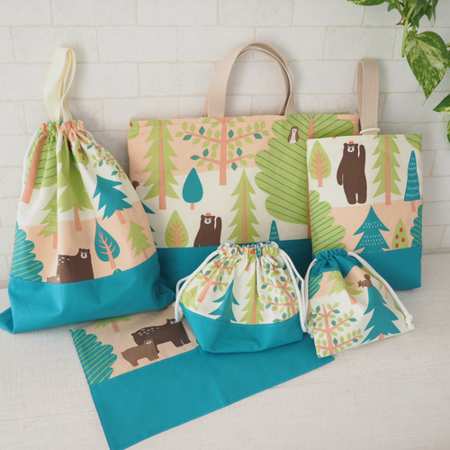 6点セット】森のくまさんレッスンバッグ 入園・入学グッズ レッスン