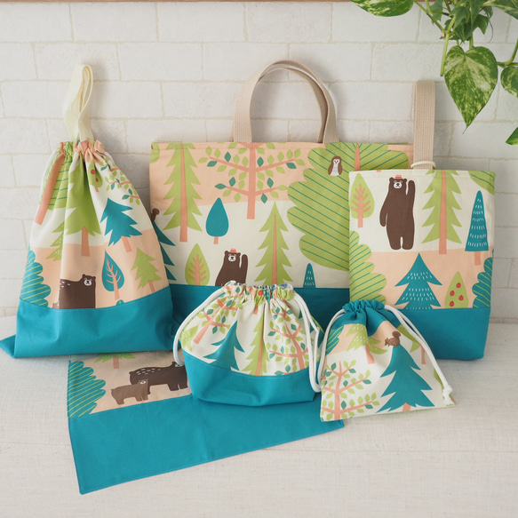 6点セット】森のくまさんレッスンバッグ 入園・入学グッズ レッスン