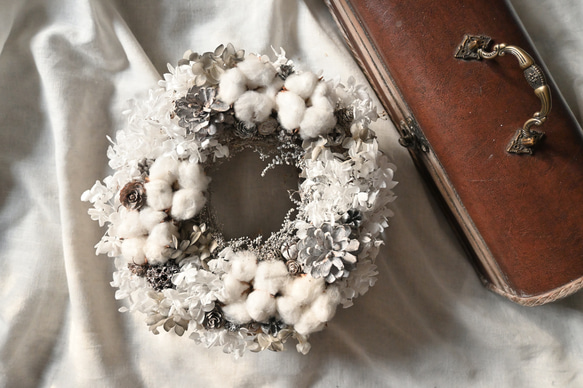 Craama限定】White Christmas wreath ホワイトクリスマスリース