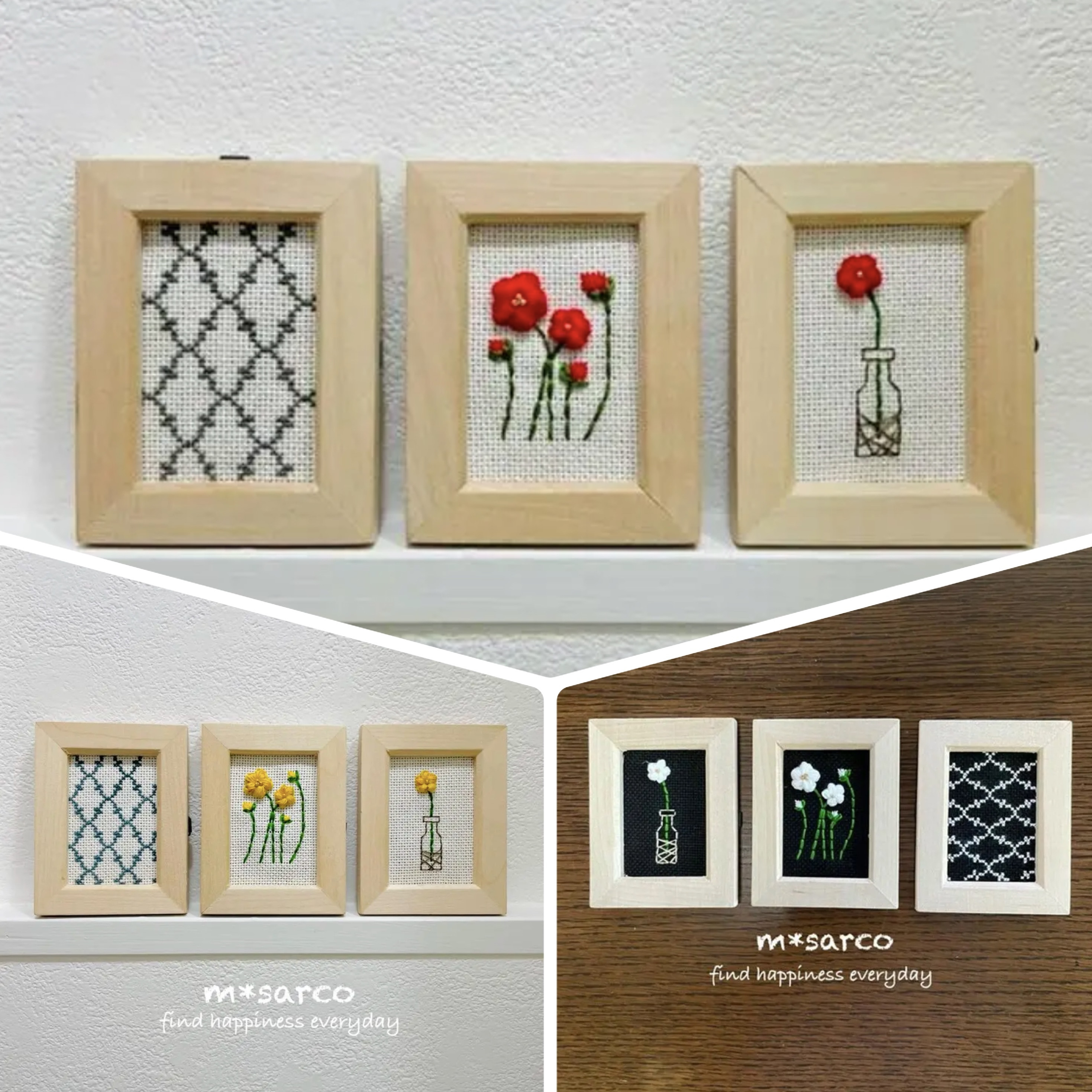 壁飾り 刺繍