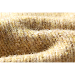 ウール混紡セーター　ニットカーディガン　ジャケット アウター　イエロー　#L128YE 11枚目の画像